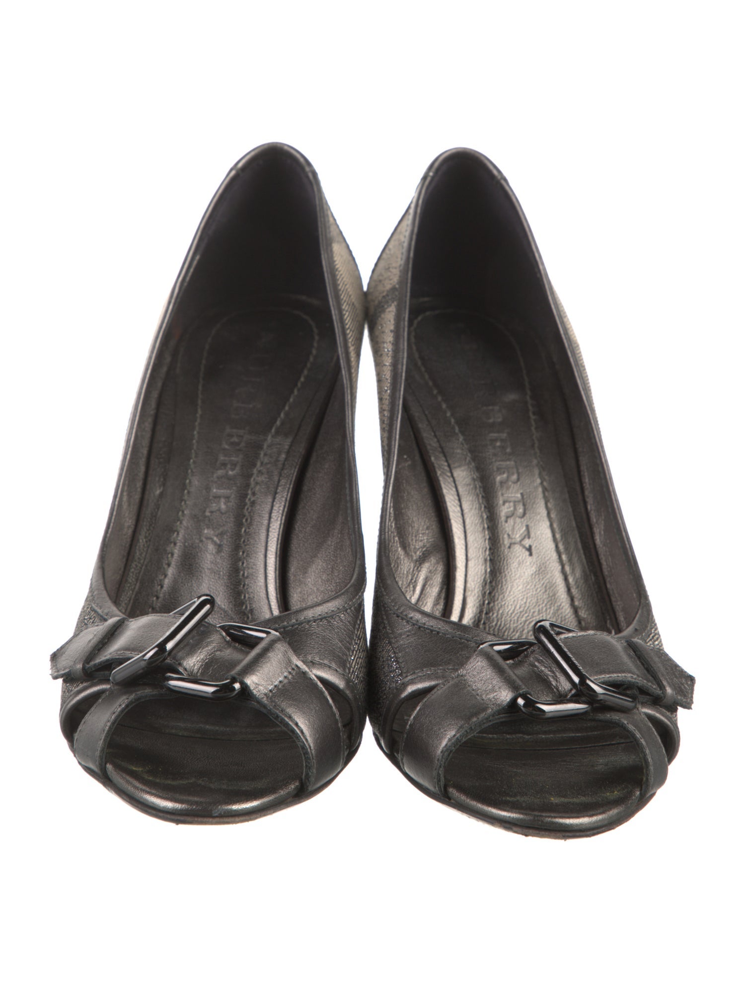 Burberry Plaid Print Pumps