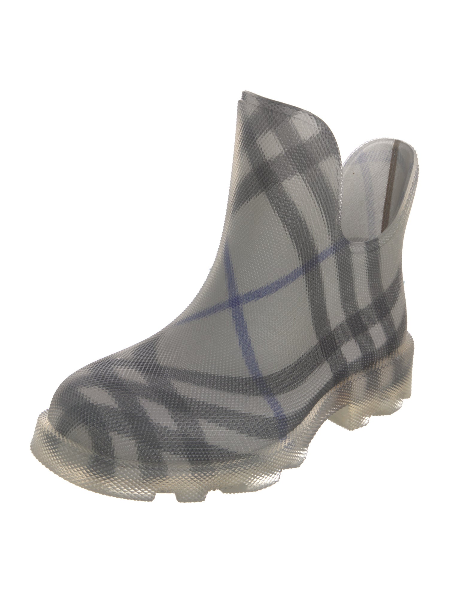Burberry Nova Check Pattern Rubber Rain Boots