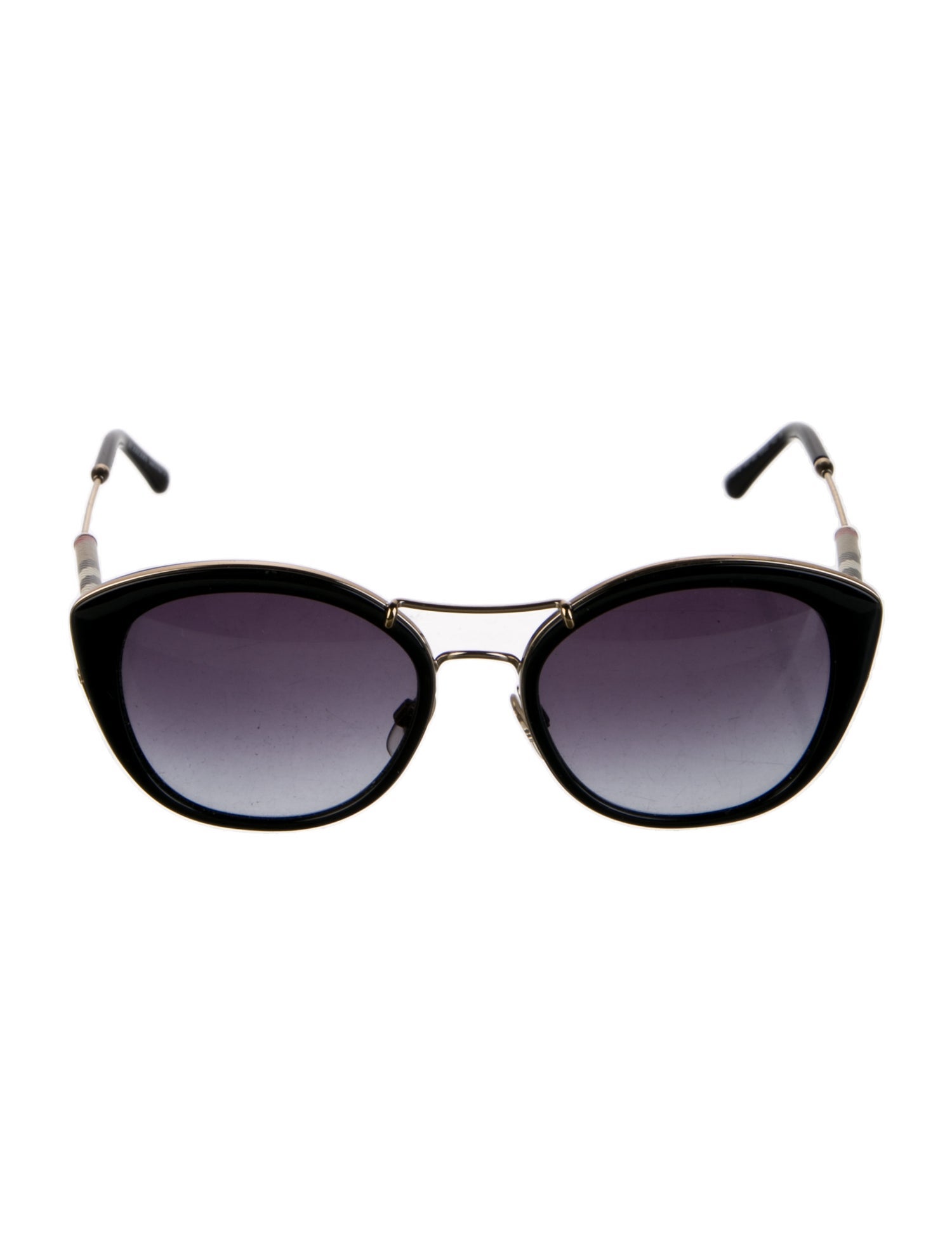 Burberry House Check Pattern Cat-Eye Sunglasses