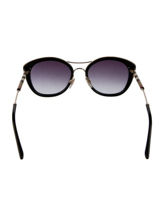 Burberry House Check Pattern Cat-Eye Sunglasses