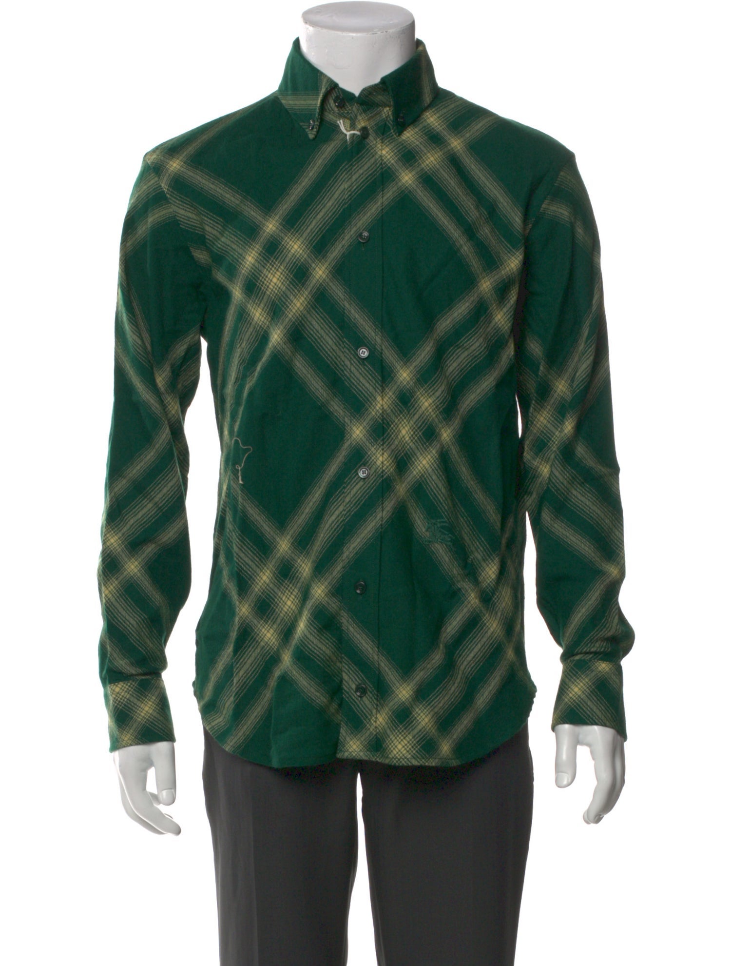 Burberry Wool Plaid Print Shirt w/ Tags