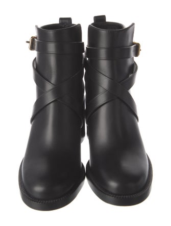 Burberry Exploded Check Pattern Leather Boots