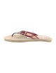 Burberry Nova Check Pattern Patent Leather Flip Flops