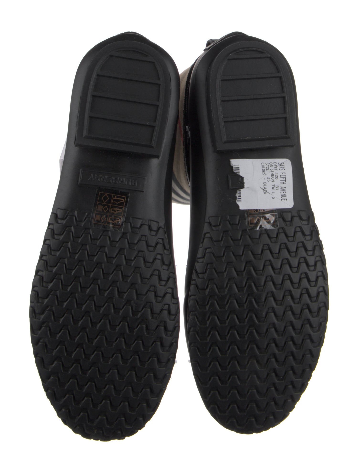 Burberry House Check Pattern Canvas Rain Boots