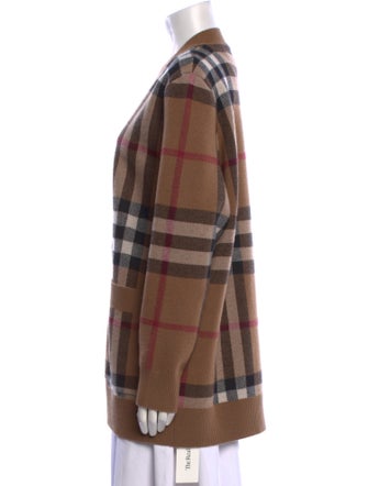 Burberry Wool Plaid Print Sweater