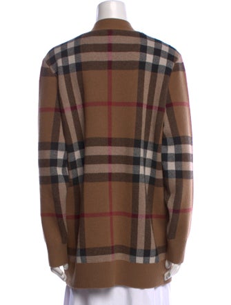 Burberry Wool Plaid Print Sweater