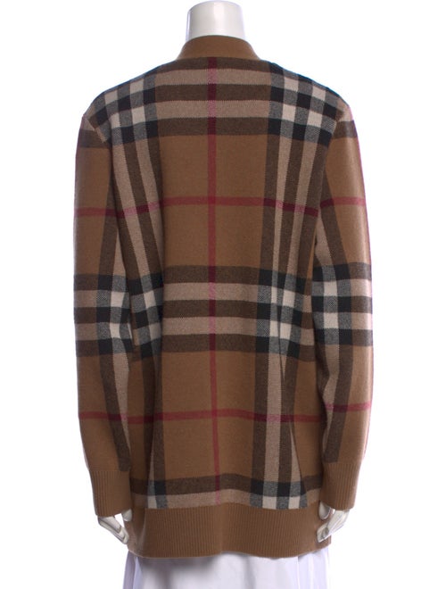 Burberry Wool Plaid Print Sweater