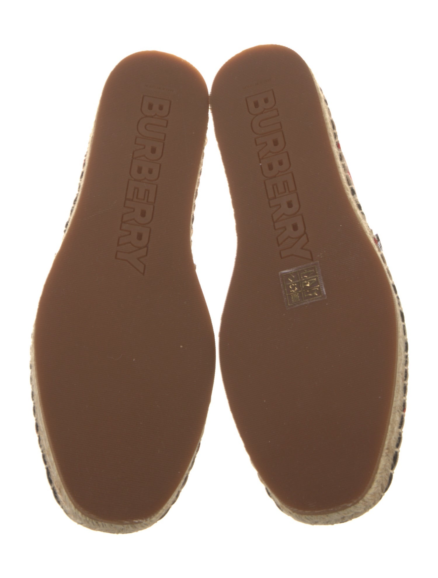 Burberry Canvas Striped Espadrille Sneakers