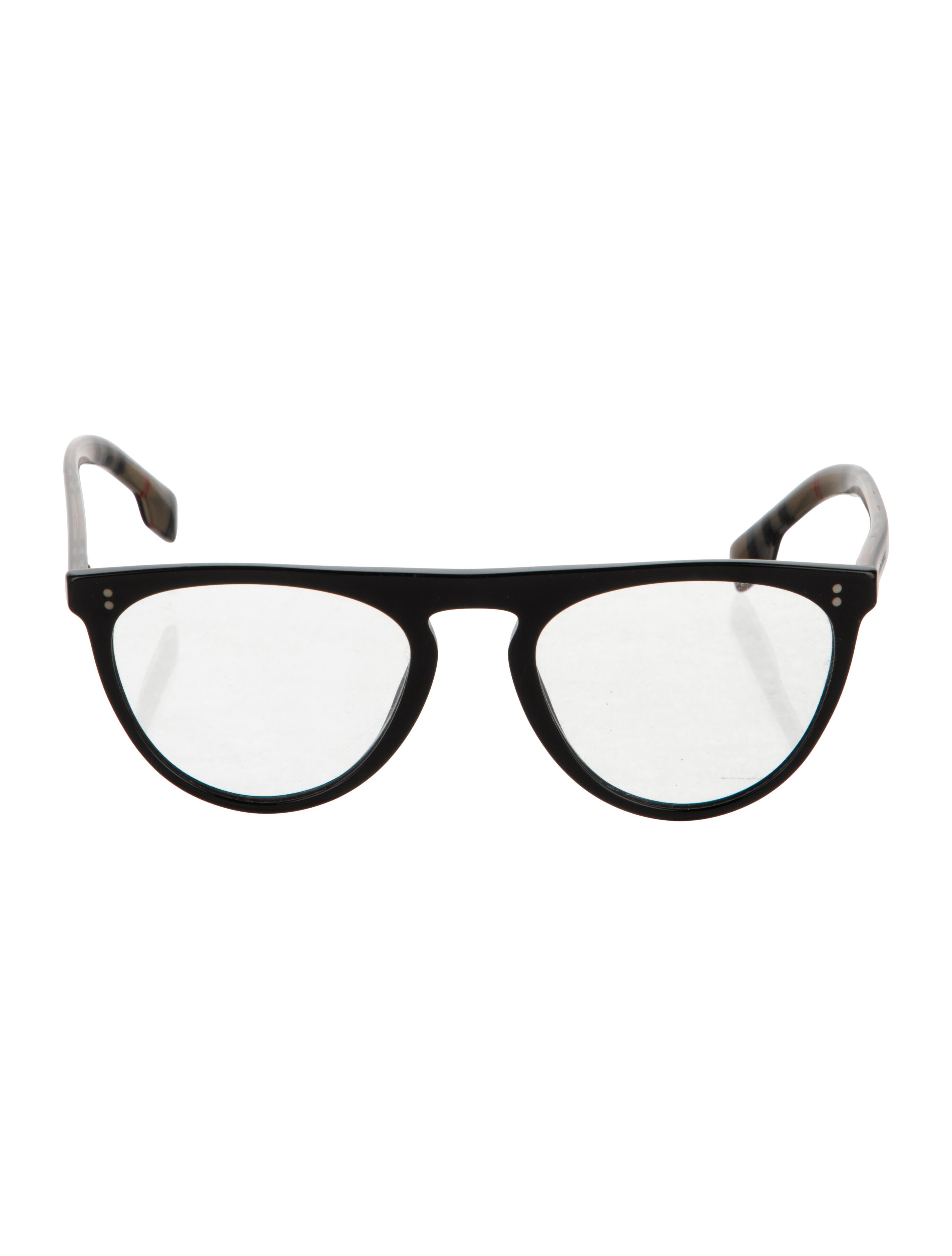 Burberry Nova Check Pattern Wayfarer Eyeglasses