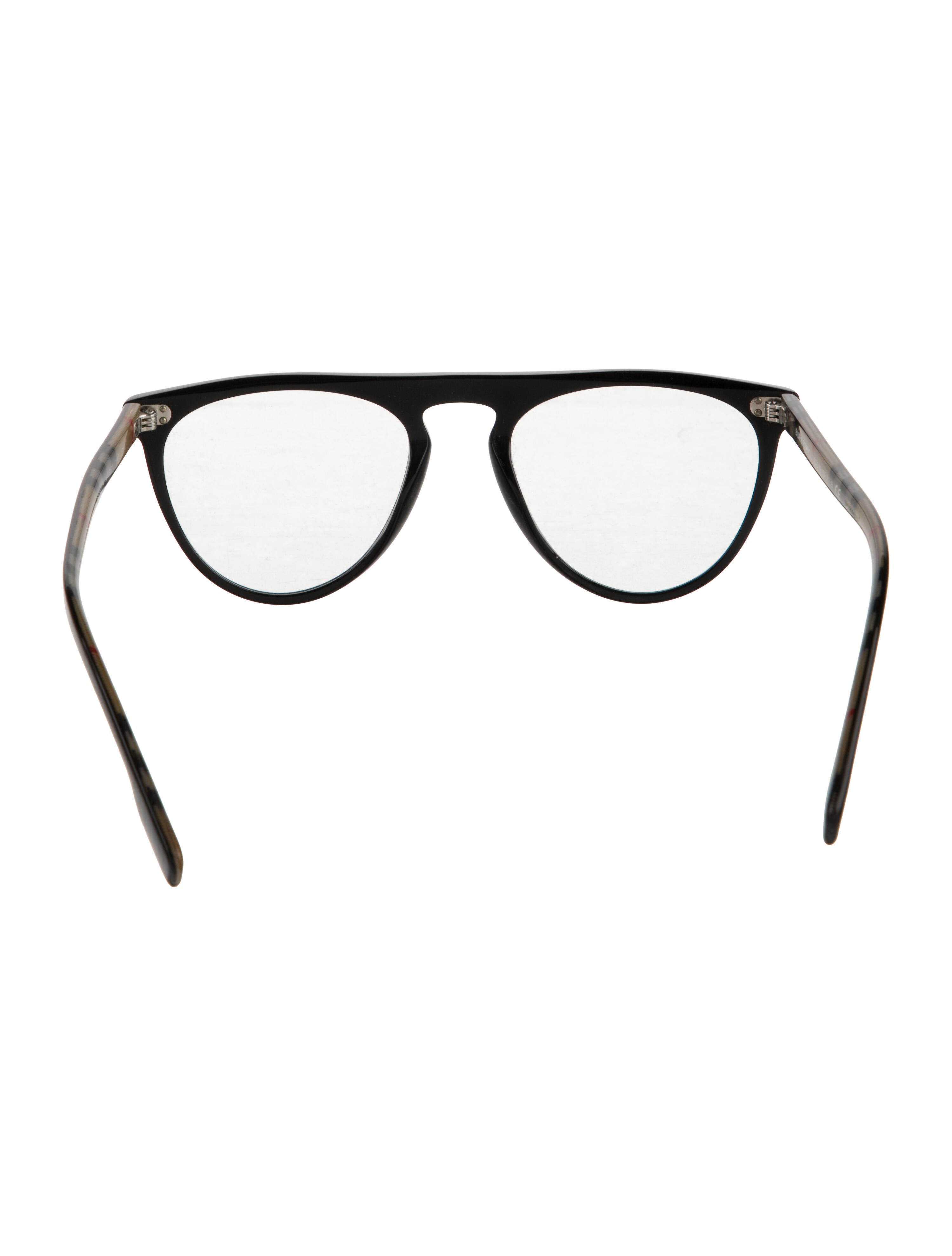 Burberry Nova Check Pattern Wayfarer Eyeglasses