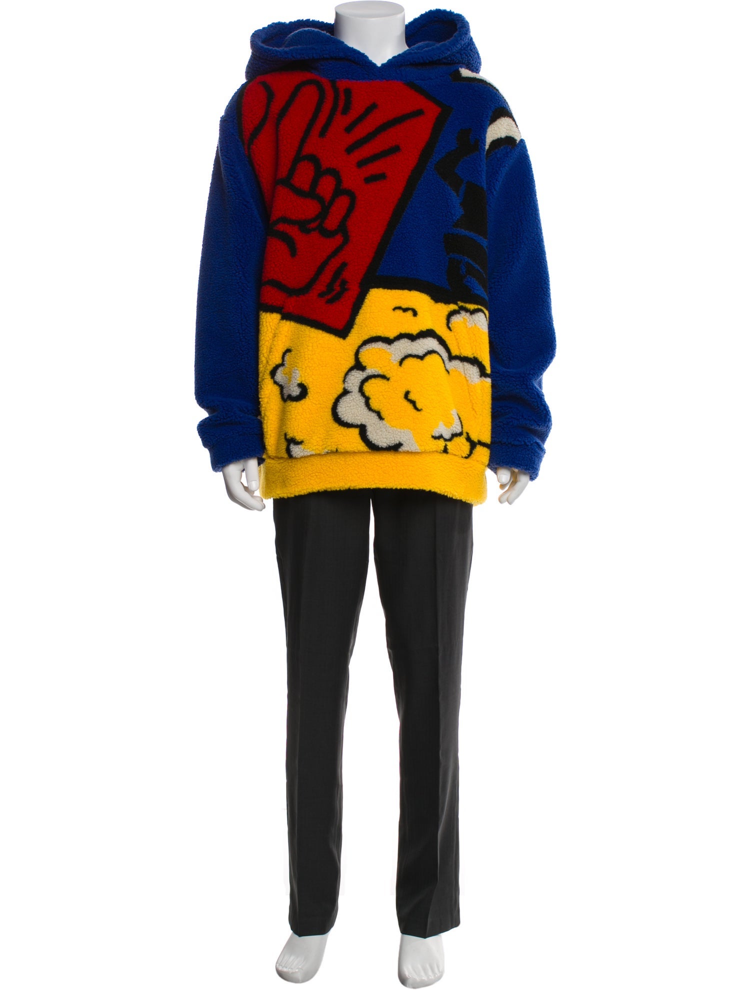 Burberry Printed V-Neck Hoodie