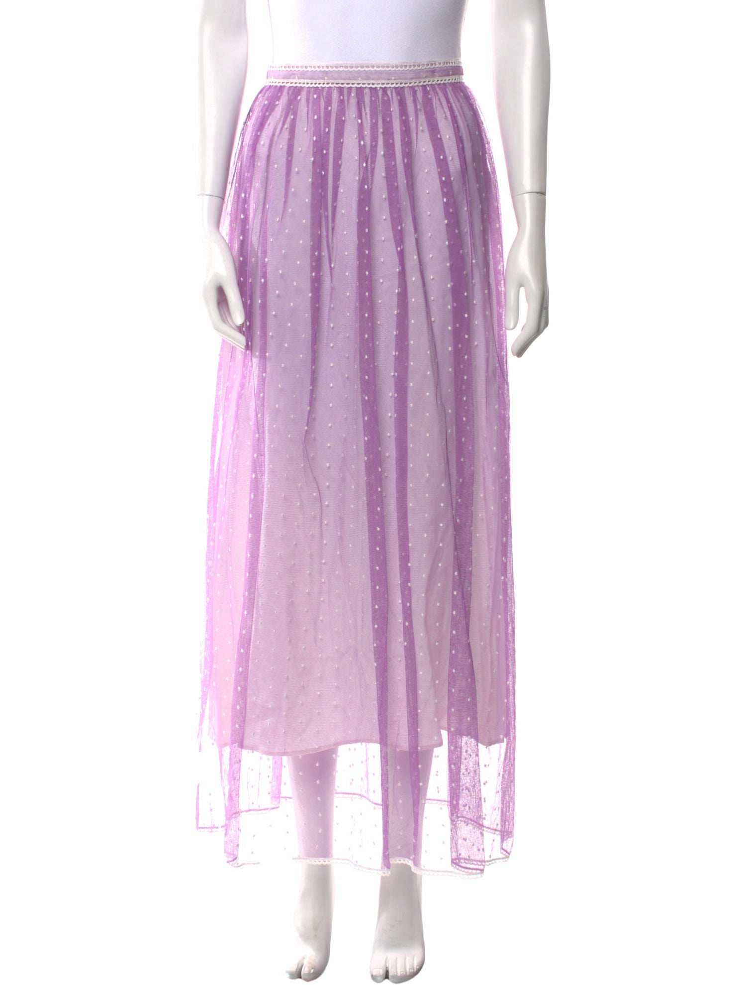 Burberry Printed Midi Length Skirt