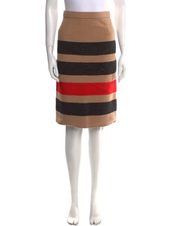 Burberry Wool Knee-Length Skirt