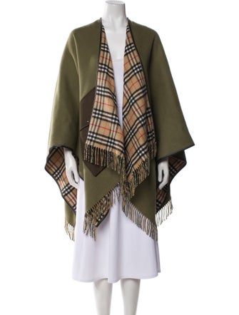 Burberry Wool Nova Check Pattern Shawl
