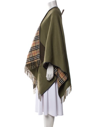 Burberry Wool Nova Check Pattern Shawl