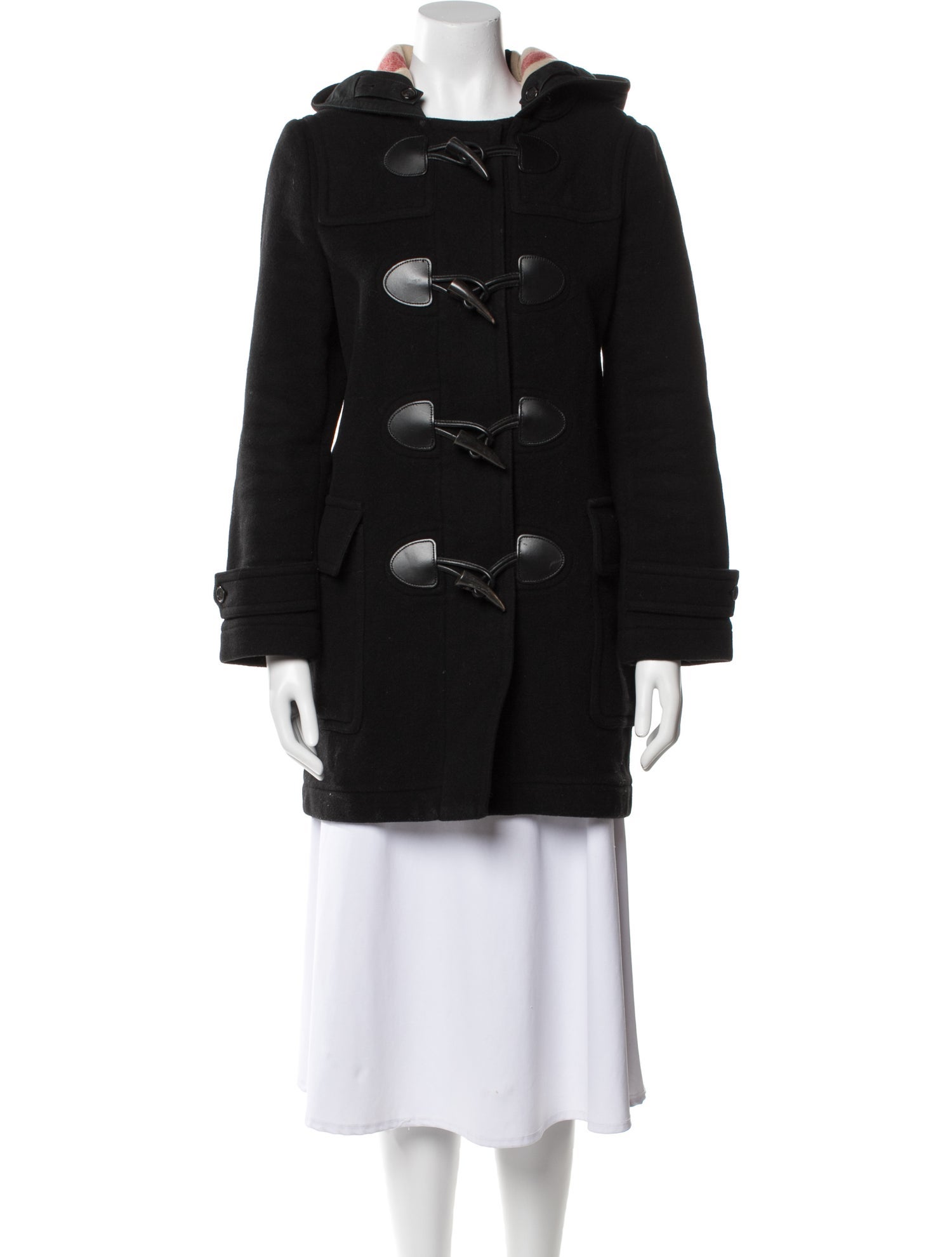 Burberry Wool Faux Fur Coat