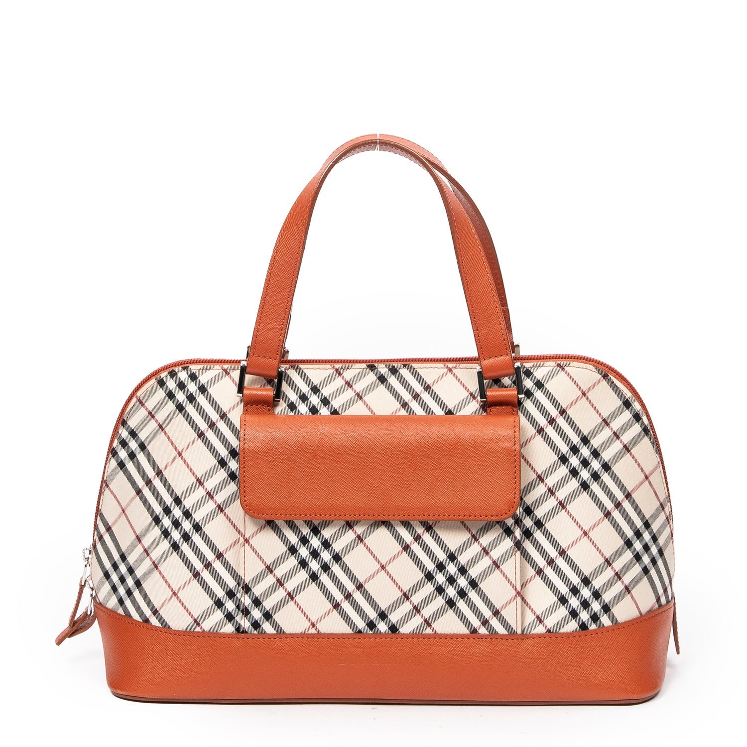 Burberry Front Pocket Rectangular Dome Tote
