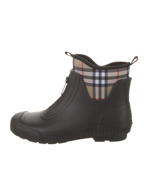 Burberry Nova Check Pattern Rubber Rain Boots