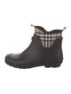 Burberry Nova Check Pattern Rubber Rain Boots