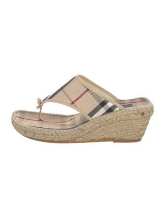 Burberry Nova Check Pattern Canvas Espadrilles