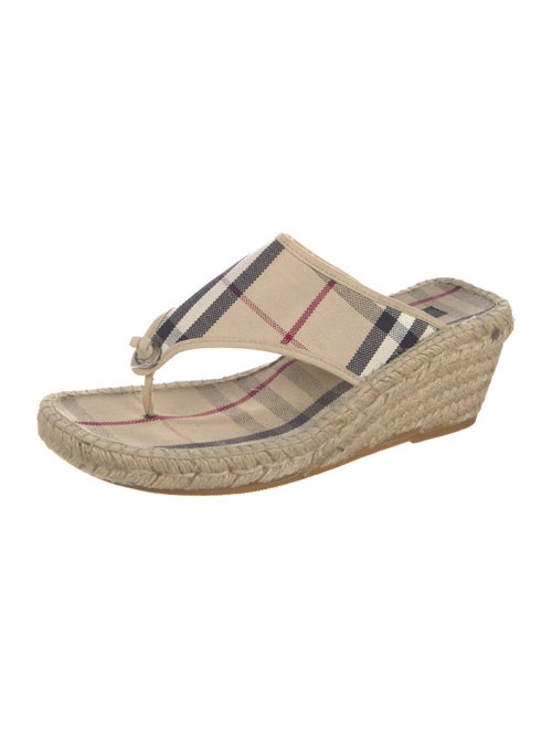 Burberry Nova Check Pattern Canvas Espadrilles