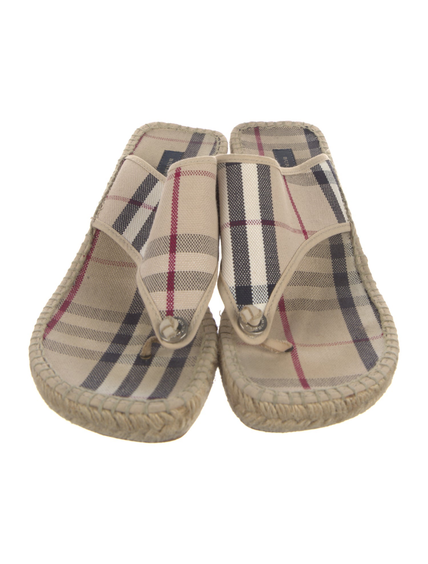 Burberry Nova Check Pattern Canvas Espadrilles
