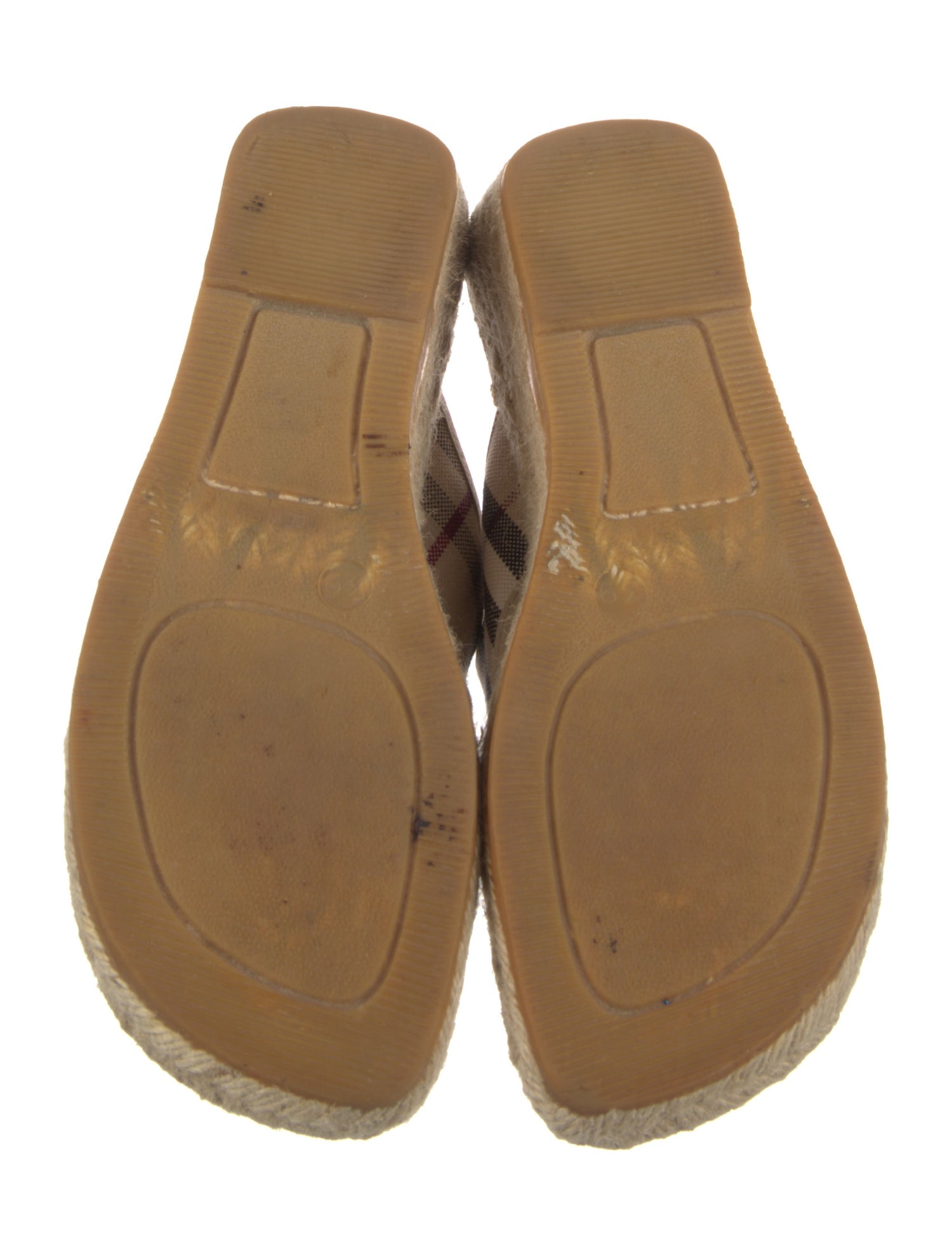 Burberry Nova Check Pattern Canvas Espadrilles