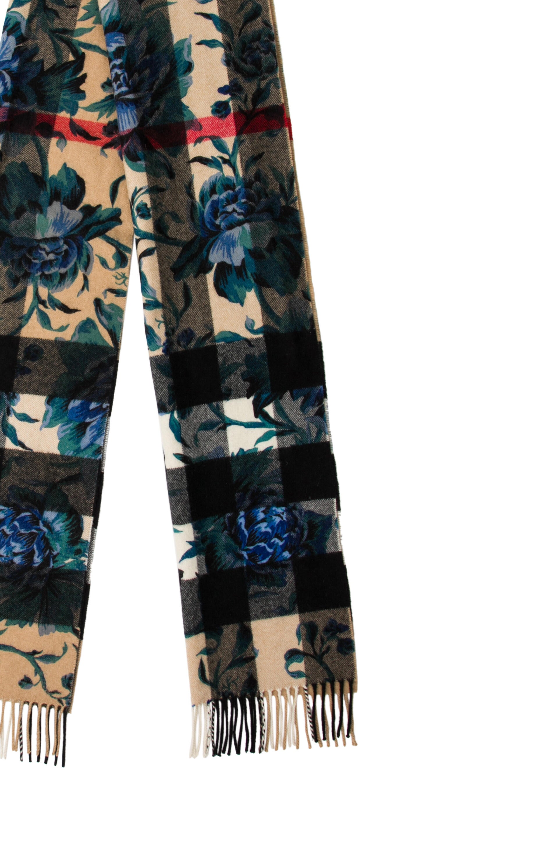 Burberry Cashmere House Check Pattern Scarf