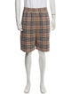Burberry Nova Check Pattern Flat Front Shorts