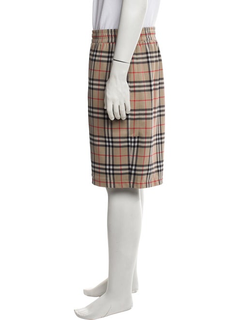 Burberry Nova Check Pattern Flat Front Shorts