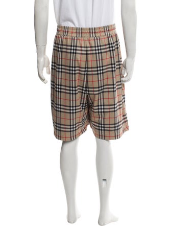 Burberry Nova Check Pattern Flat Front Shorts