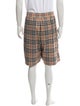 Burberry Nova Check Pattern Flat Front Shorts