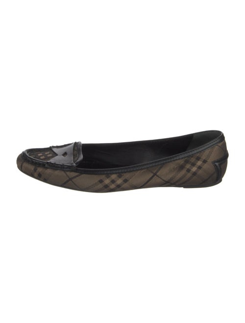 Burberry Canvas Plaid Print Loafers