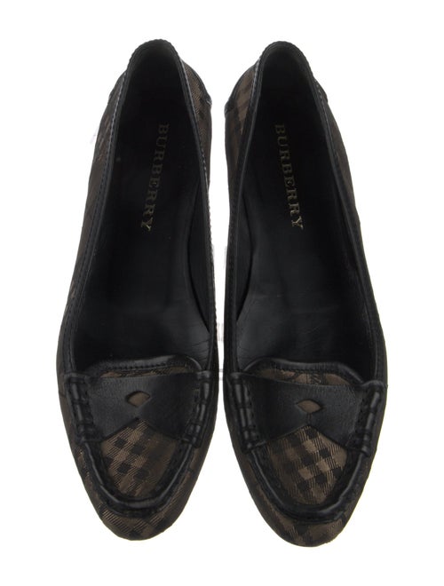 Burberry Canvas Plaid Print Loafers