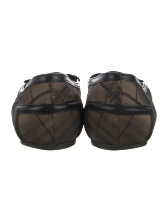 Burberry Canvas Plaid Print Loafers