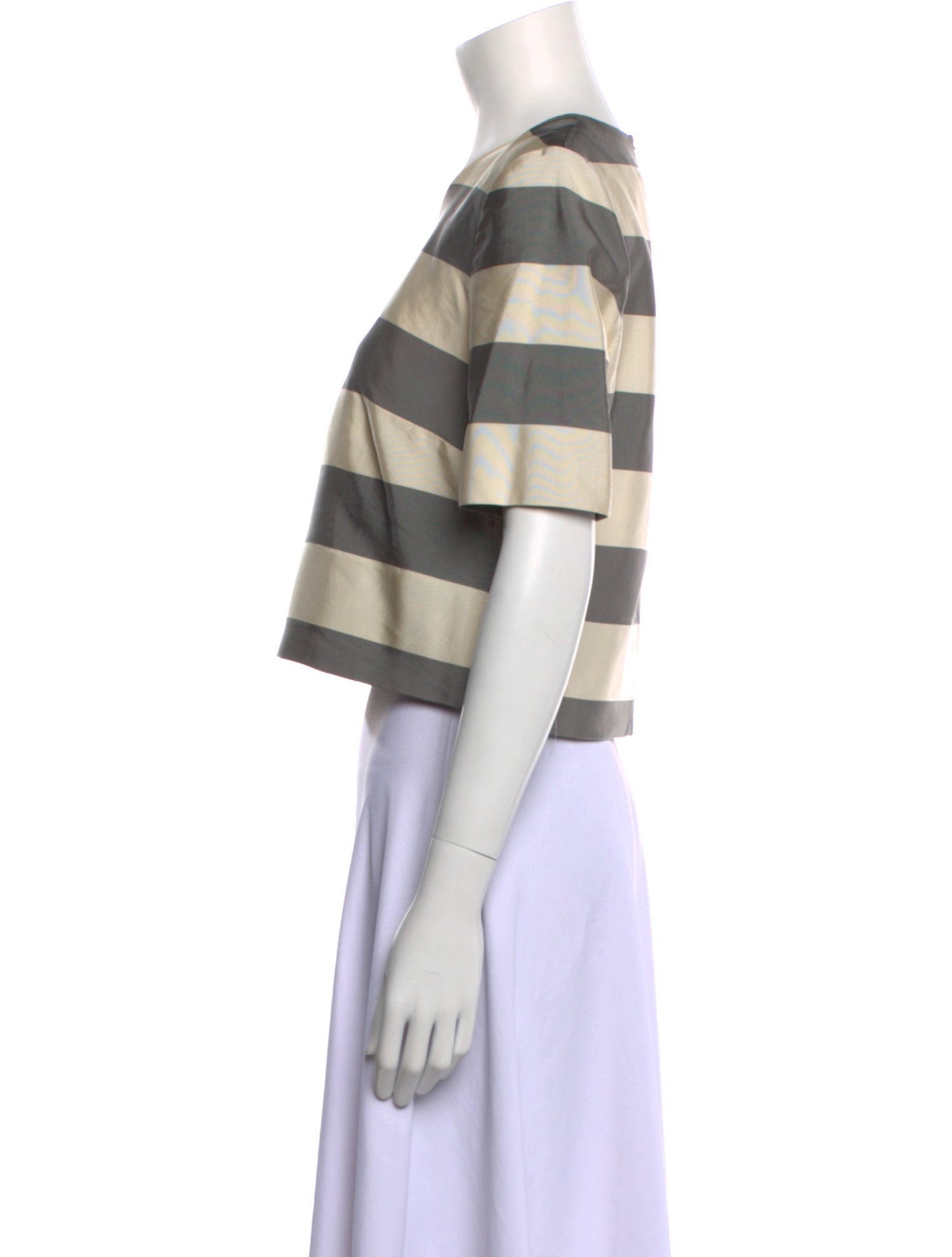 Burberry Silk Striped Crop Top