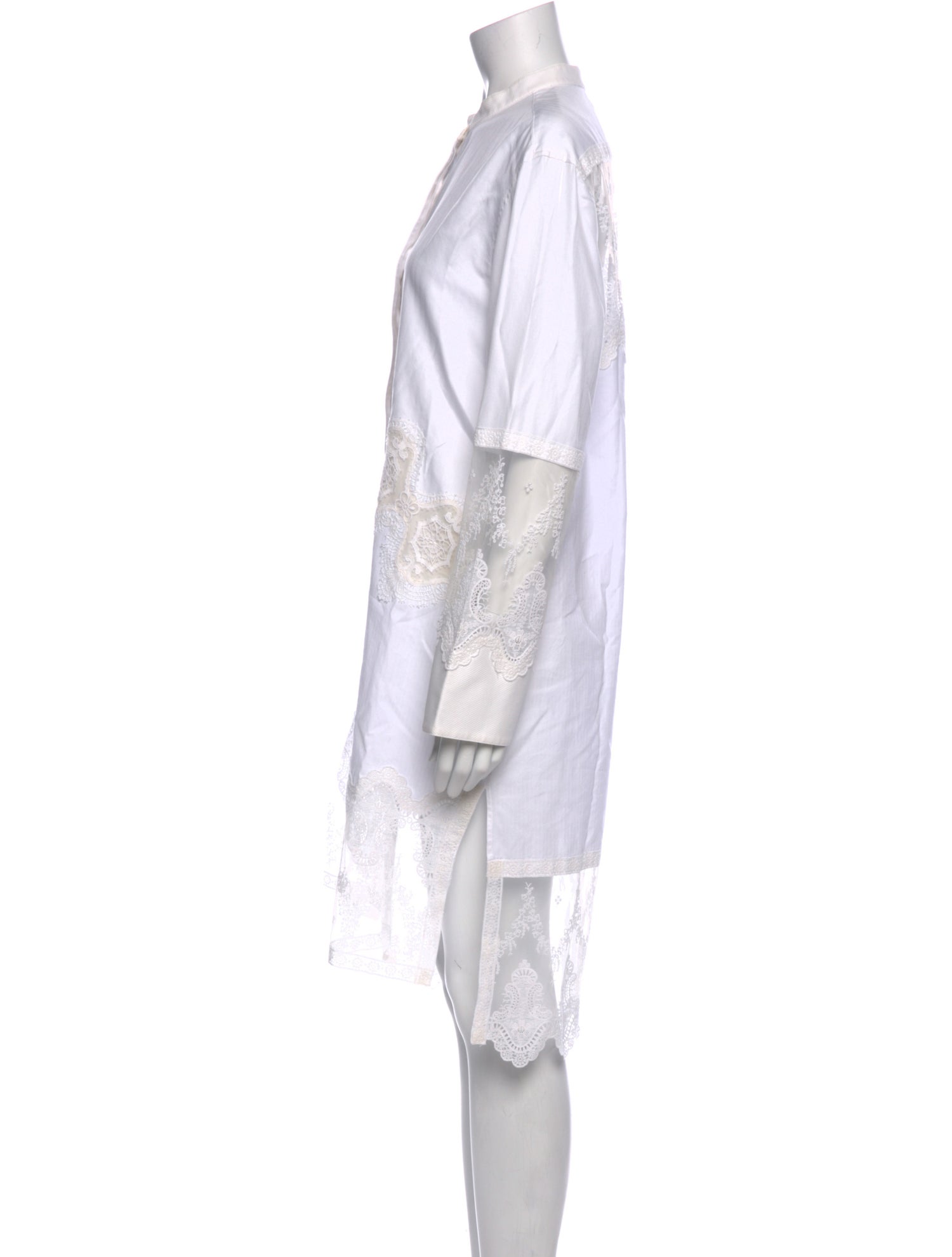 Burberry Mock Neck Midi Length Dress