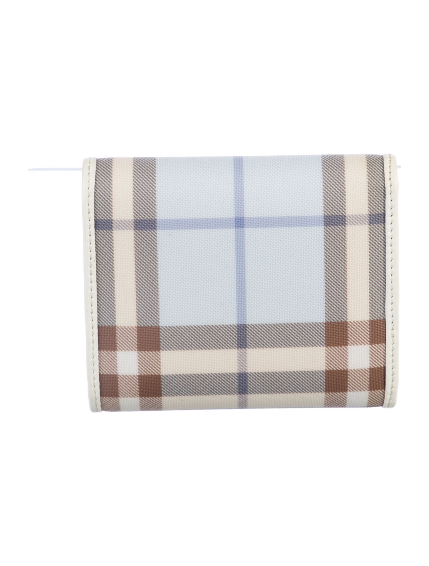Burberry London House Check Pattern Leather Wallet