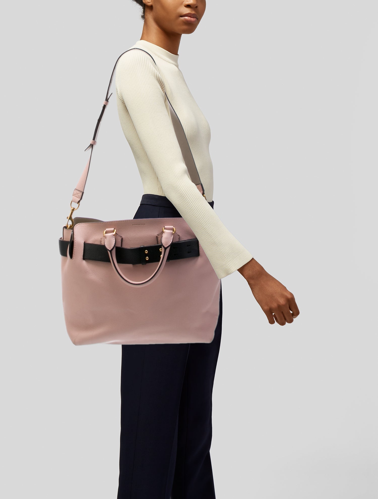 Burberry Leather Bucket Bag