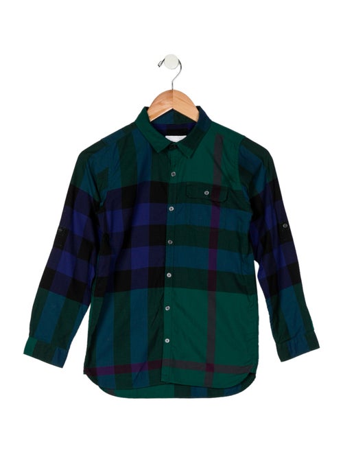 Burberry Boys' Check Button-Up Shirt
