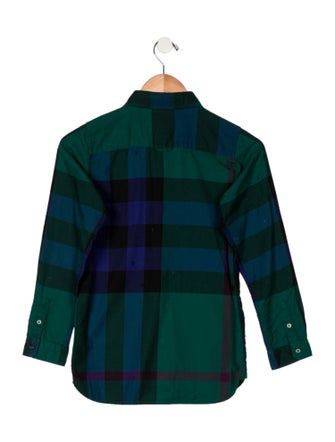Burberry Boys' Check Button-Up Shirt