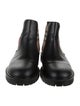 Burberry House Check Pattern Leather Chelsea Boots