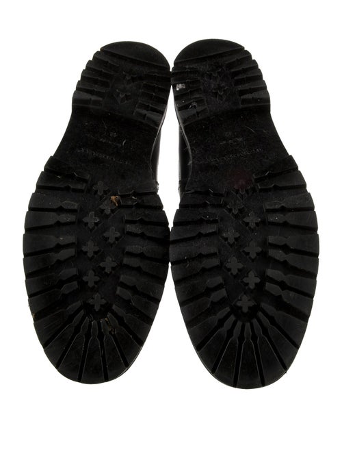 Burberry House Check Pattern Leather Chelsea Boots