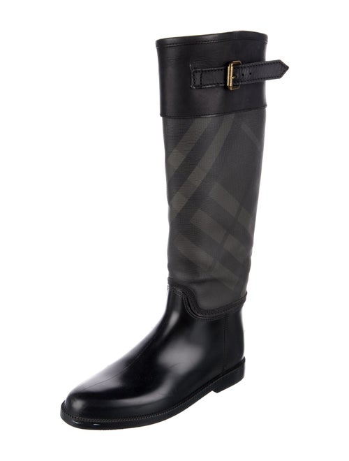 Burberry Beat Check Pattern Rubber Rain Boots