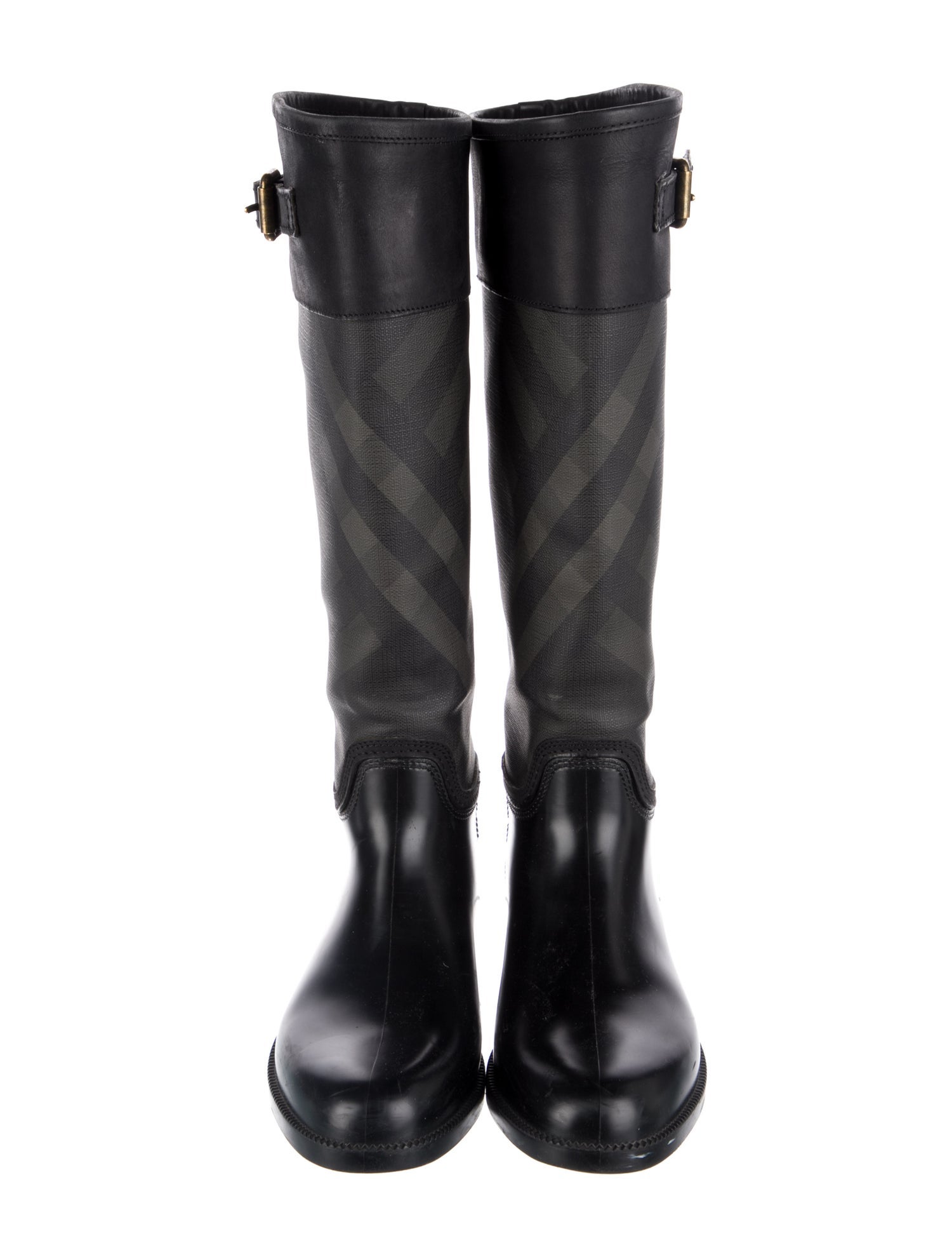 Burberry Beat Check Pattern Rubber Rain Boots