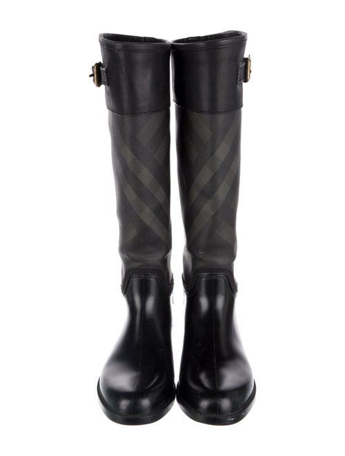 Burberry Beat Check Pattern Rubber Rain Boots