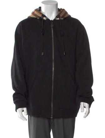 Burberry House Check Pattern Crew Neck Hoodie