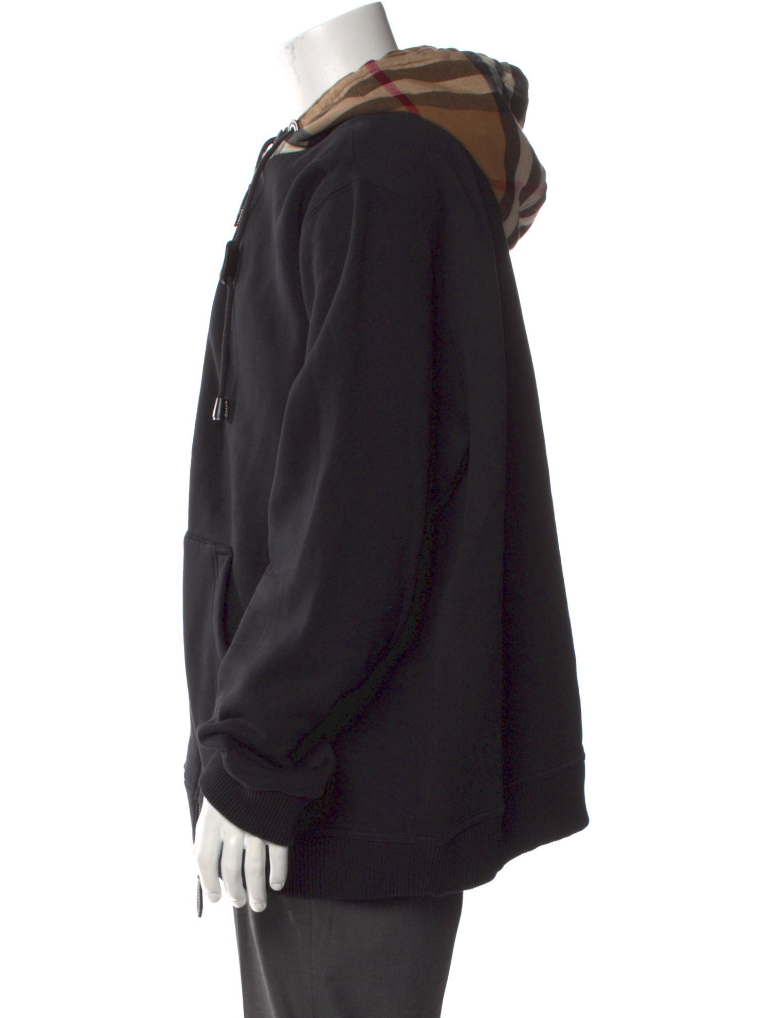 Burberry House Check Pattern Crew Neck Hoodie