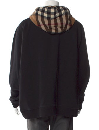 Burberry House Check Pattern Crew Neck Hoodie
