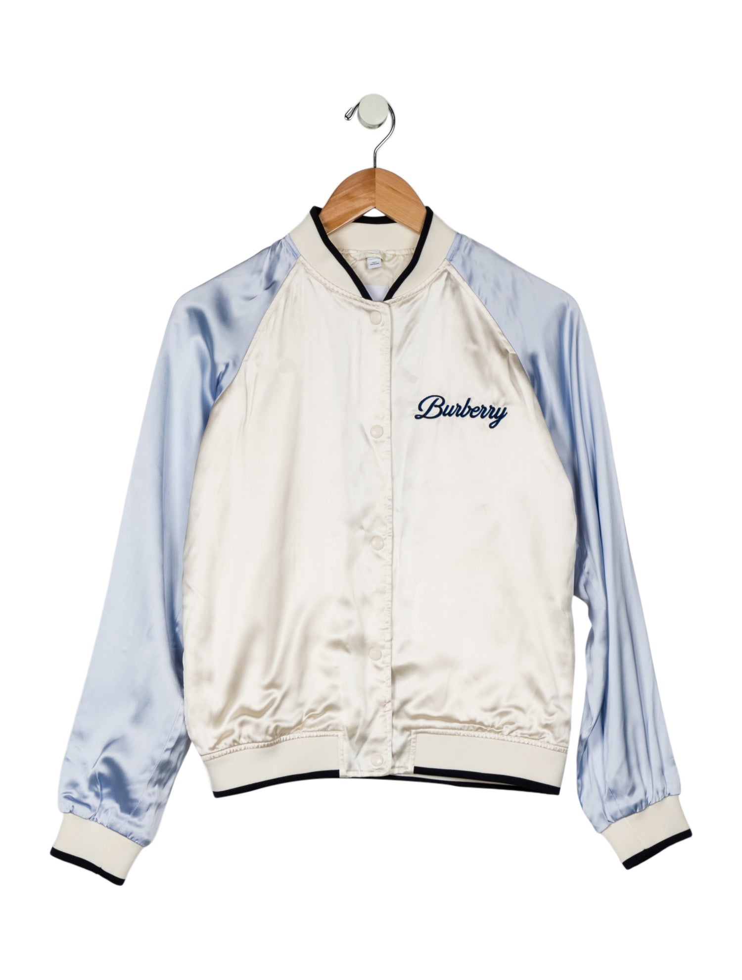 Burberry Girls' Embroidered Satin Jacket w/Tags